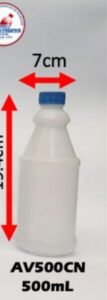 Envase tipo blanqueador con tapa de seguridad 500 cc