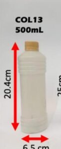 Envase tipo cera con tapa de seguridad 500 cc
