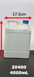 Garrafa rectangular 4 L