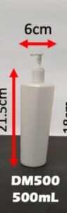 Envase cosmético multiuso blanco 500 cc
