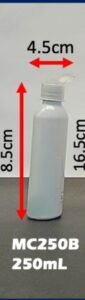 Envase cosmético multiuso blanco 250 cc