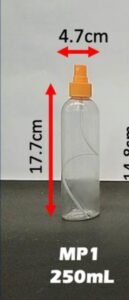 Envase cosmético multiuso transparente 250 cc