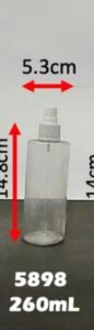 Envase cosmético multiuso transparente 260 cc