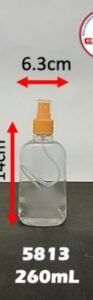 Envase cosmético multiuso transparente 260 cc