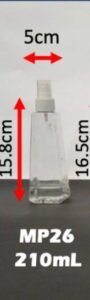 Envase cosmético multiuso transparente 210 cc