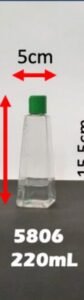 Envase cosmético multiuso transparente 220 cc