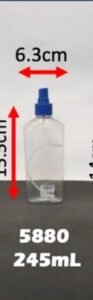 Envase cosmético multiuso transparente 245 cc