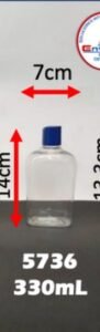 Envase cosmético multiuso transparente 330 cc