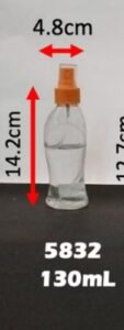 Envase cosmético multiuso transparente 130 cc