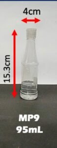 Envase cosmético multiuso transparente 95 cc