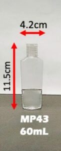 Envase cosmético multiuso transparente 60 cc