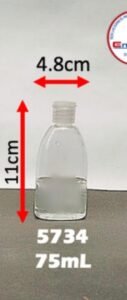 Envase cosmético multiuso transparente 75 cc