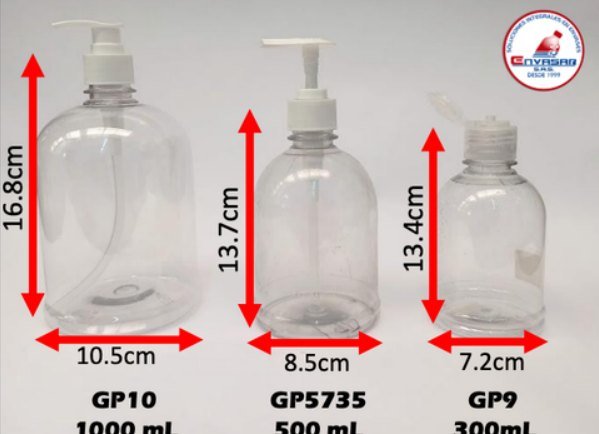 Envases campana con tapa o válvula dosificadora — Envasar SAS