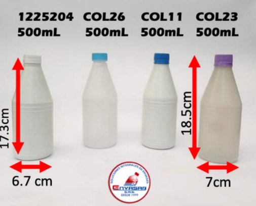 Envases cónicos con tapa pilfer, de seguridad y rosca — Envasar SAS