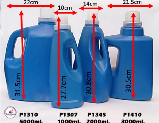 Envases tipo suavizante con tapa dosificadora — Envasar SAS