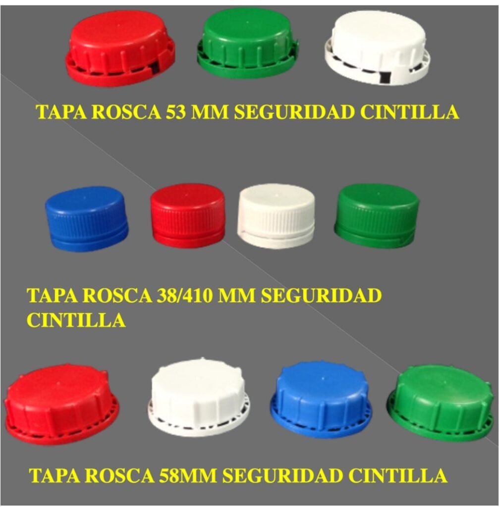 Tapas rosca con cintilla de seguridad — Envasar SAS