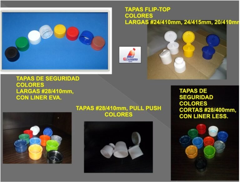 Tapas plásticas y liners — Envasar SAS