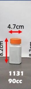 Pastillero cilíndrico y cuadrado 90 cc