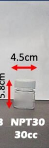 Pastillero cilíndrico y cuadrado 30 cc