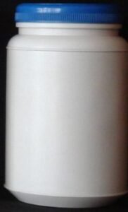 Envase blanco recuperado con tapa 1 L