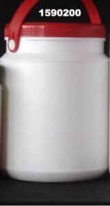 Envase blanco con tapa y manija 2 L