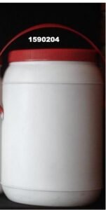 Envase blanco recuperado con tapa y manija 3 L