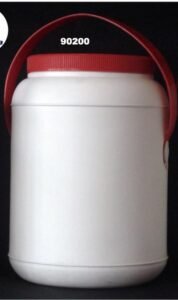 Envase blanco original con tapa y manija 4 L