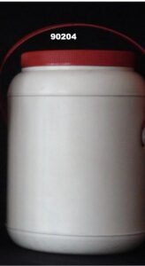 Envase blanco recuperado con tapa y manija 4 L