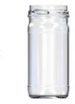 Frasco de vidrio tipo compota, boca 48 mm (twist off o rosca) 133 cc